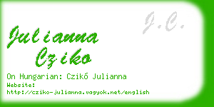 julianna cziko business card